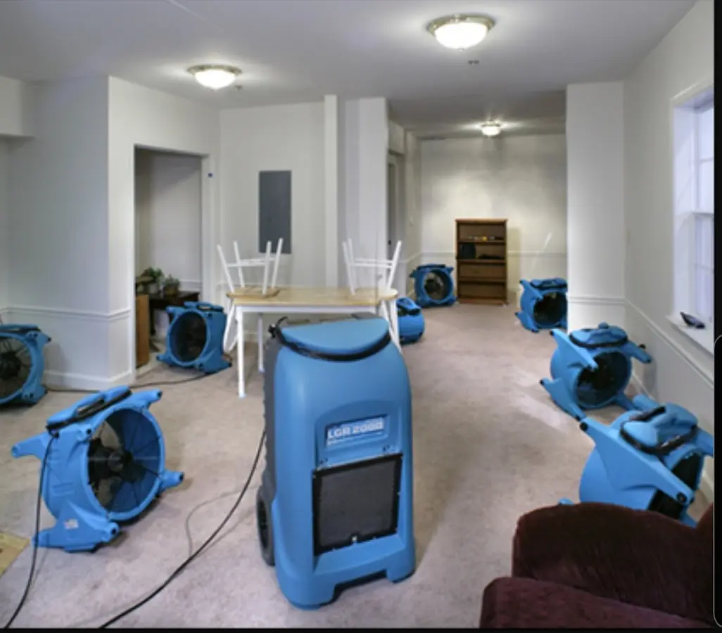 Air movers and dehumidifier setup for Water Extraction & Removal in Millbrae